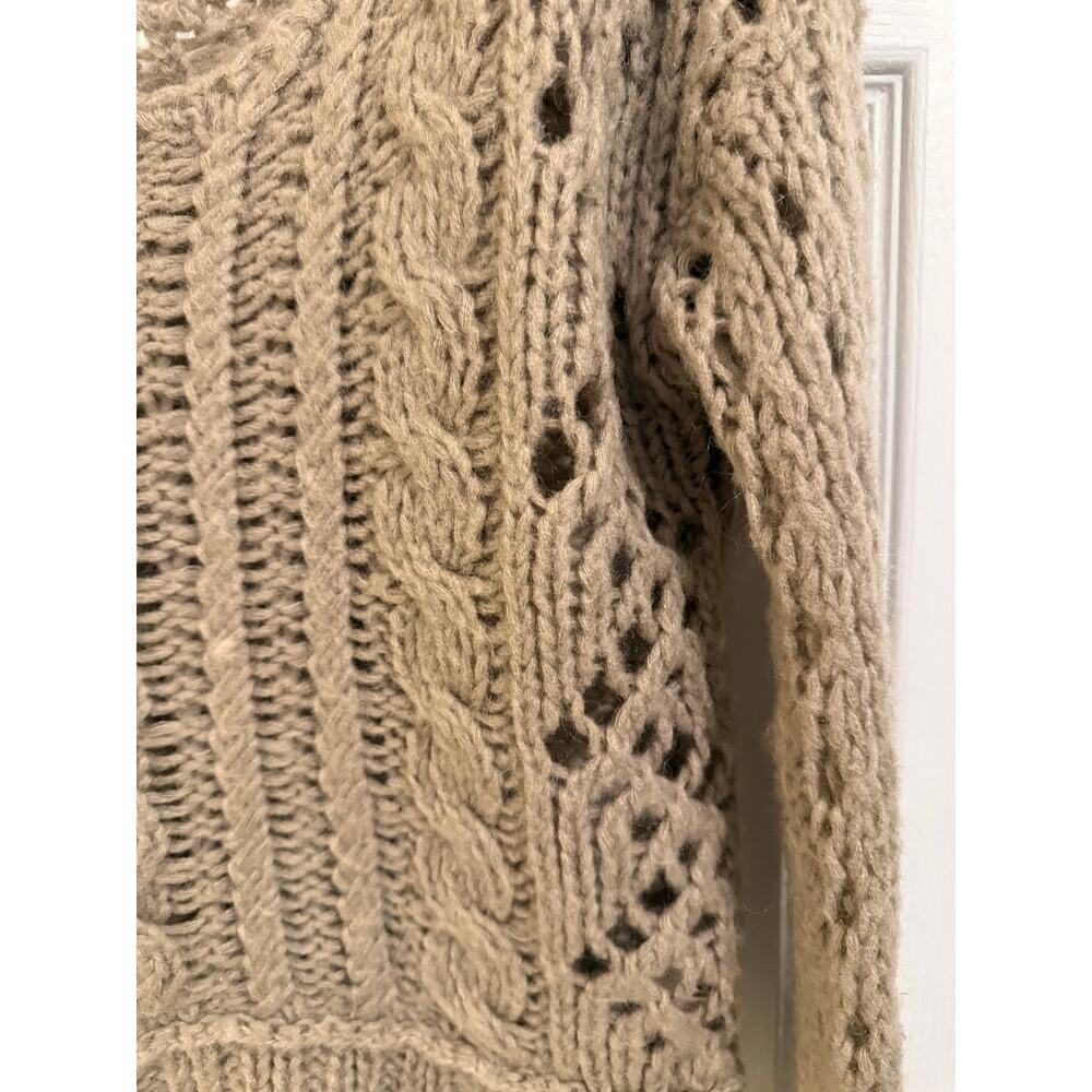 Free People XS Mohair Wool Blend Open Knit Sweater Boho Summer - Picture 4 of 6